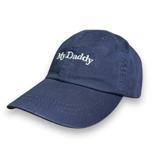 ADAMS Navy Six-Panel Cotton Adjustable Baseball Cap Embroidered “My Daddy”